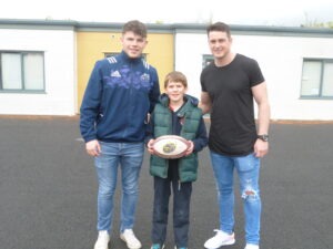 Winners of Rugby balls presented by Ronan and Calvin 